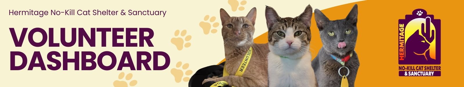 Hermitage No-Kill Cat Shelter Desktop Site Banner