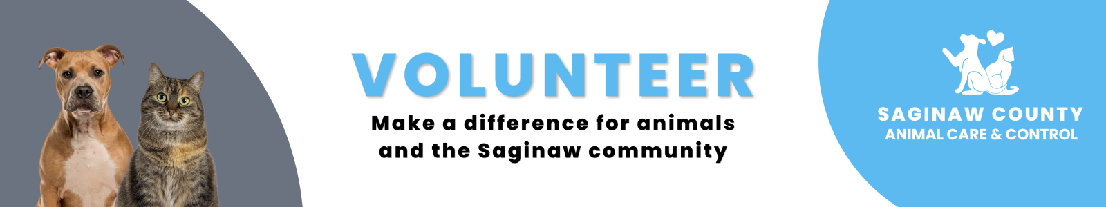 Saginaw County Animal Care & Control Resource Center Desktop Site Banner