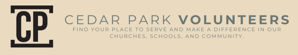Cedar Park Volunteers Mobile Site Banner