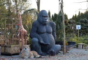 Giant animals waiting to be placed