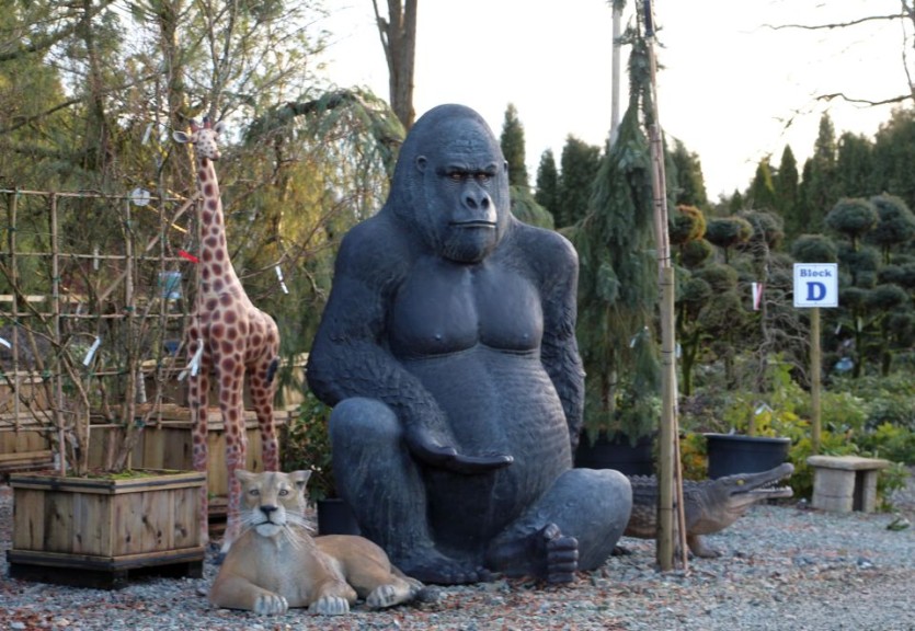 Giant animals waiting to be placed