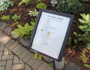 10. The White Garden, Plant List