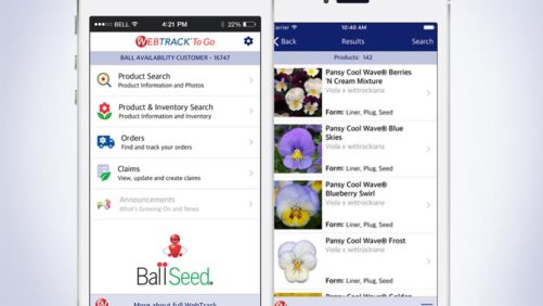 Ball Seed Offers Full Mobile Ordering Capabilities With Updated WebTrack To Go App