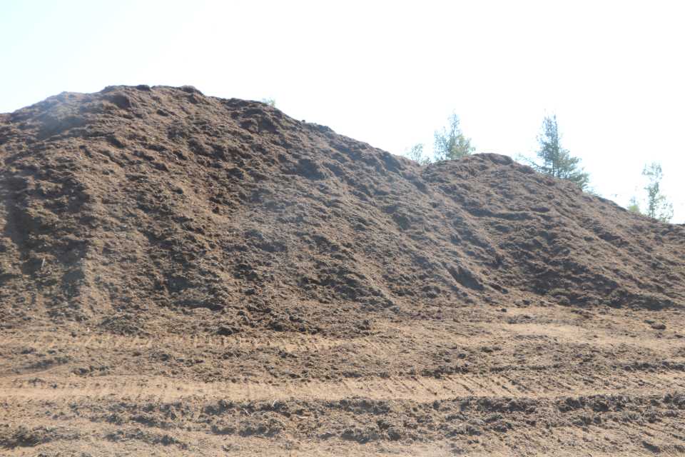 Peat moss pile