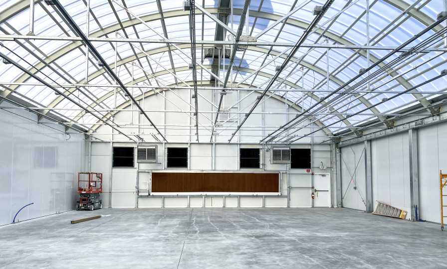 Inside the new greenhouse facility at Sweet Dirt Medicinals