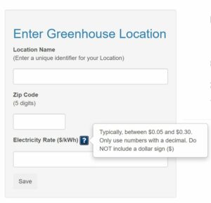 Greenhouse lighting Calculator Figure 1
