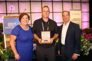 Butler w/ Greenhouse Grower Editor Janeen Wright and WestRock's Rick Vulgamott