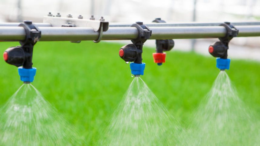 Greenhouse watering system in action irrigation control systems