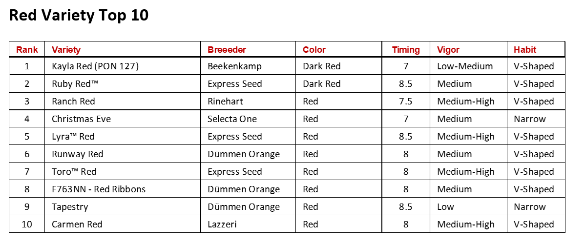 Plantpeddler Poinsettia Variety Day 2023 Red Top 10