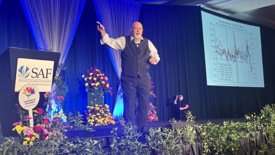 Society of American Florists Chief Economist Charlie Hall, Ph.D. speaking at SAF Miami 2024