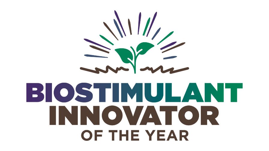 Biostimulant Innovator of the Year Award banner from Valent BioSciences and Meister Media Worldwide.