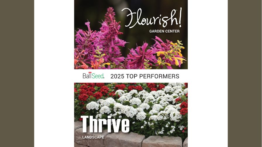 2025 edition THRIVE and FLOURISH cover from Ball Seed of Ball Horticultural.