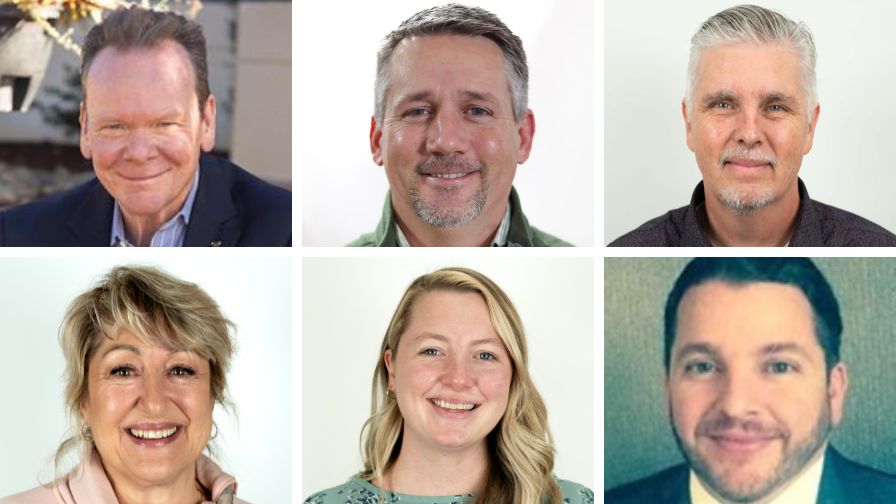 (Clockwise from top left) Executive Chairman Dave Armstrong, Territory Manager David Nuckolls, Territory Manager Eric Nyberg, President and CEO Ed Flores, Territory Manager Erika Schaefer, and Territory Manager Debbie Remblence.