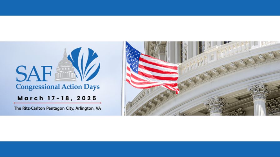 44th Annual Congressional Action Days (CAD) floral industry event banner from the Society of American Florists (SAF).