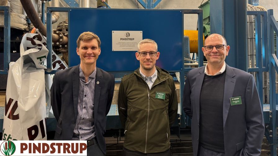 An inauguration phto of the new Pindstrup wood fiber plant, located in Kongerslev, Denmark.