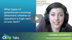 Analyzing High- and Low-Tech Coverings in U.S. Greenhouses