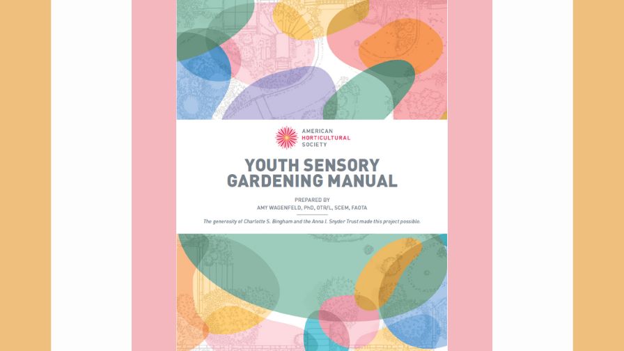 'AHS Youth Sensory Gardening Manual' cover.