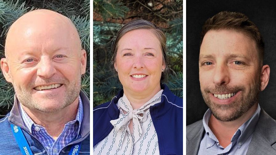 (L to R) Technical Sales Representative Matt McGraw, Field Research Coordinator Tina Bond, and General Manager of CEA in Canada Dave Taylor.