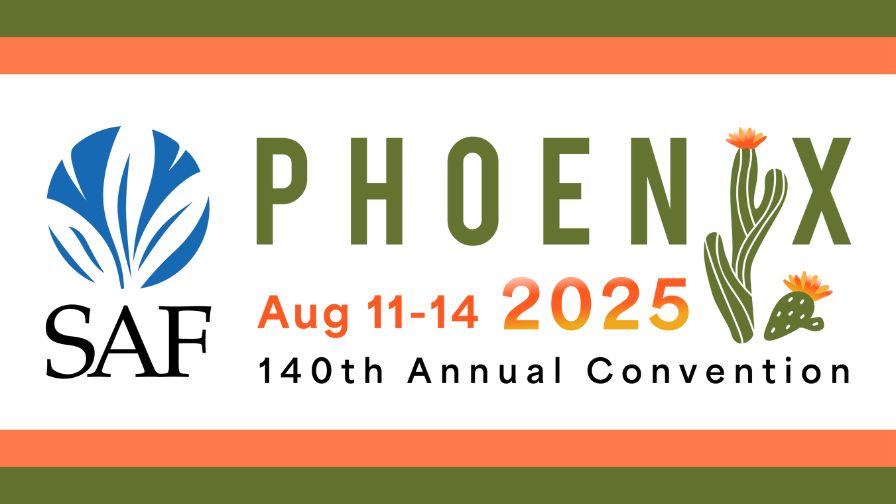The event graphic banner for SAF Phoenix 2025 event, the 140th annual convention, from the Society of American Florists.