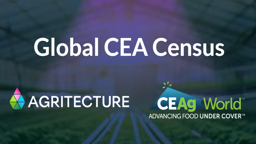 2025 Global CEA Census logo with Agritecture and CEAg World company logos.