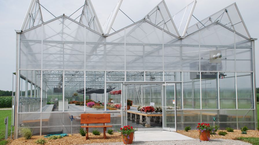 A retractable/open-roof greenhouse.