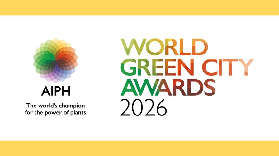 World Green City Awards 2026 event banner from the International Association of Horticultural Producers (AIPH).