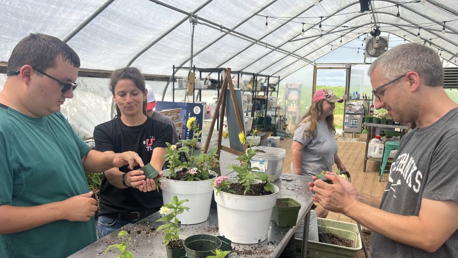 First Fruits Farm individuals helped create the beautiful containers.