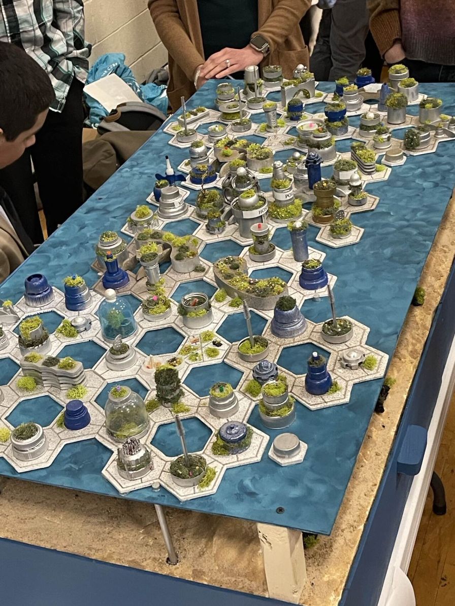 An aquaponics project demonstration at the Future Cities competition.