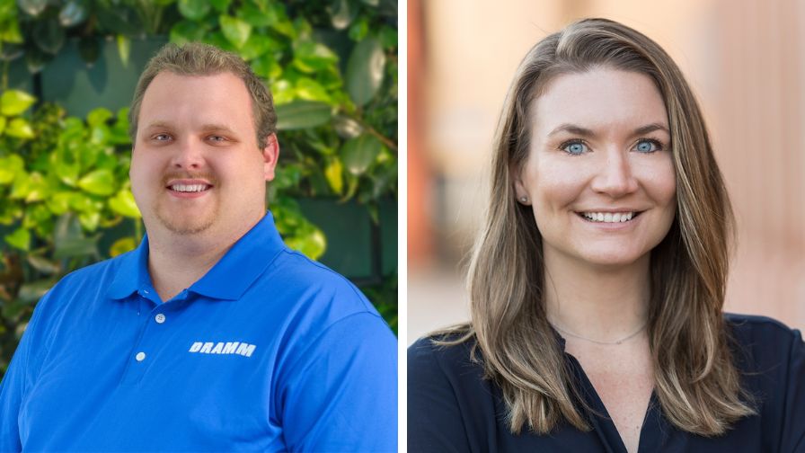 Regional Sales Associate Devon Vanzalen (L) and Chief Financial Officer (CFO) Rebecca Nordin (R).