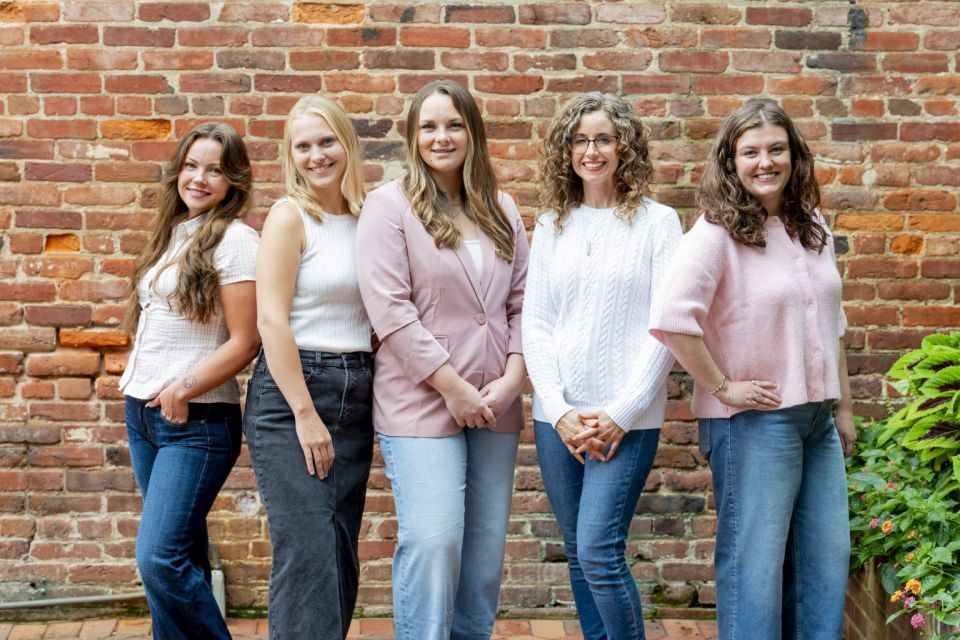 Assistant Account Executive Hope Thatcher (Left) and internal promotion candidates.