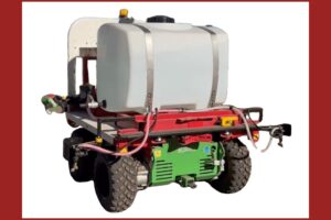 The Sprayito is the result of pairing the Burro Grande transportation storage model with WEED-IT precision spray sensors that employ Infrared Chlorophyll Detection to identify and target weeds.