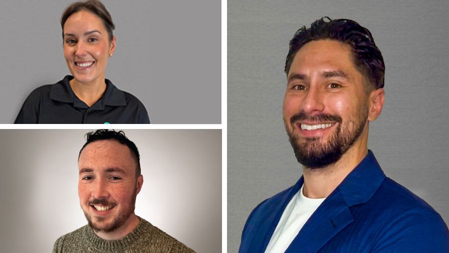(Clockwise from top left) Biological Solutions Advisor Libby Brallier, Regional Sales Manager Joey Viegas, and national sales team member Conor Foy.