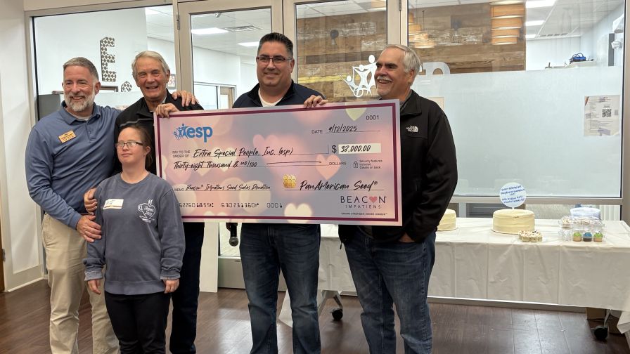 PanAmerican Seed presents its 2025 Beacon charity check to Extra Special People (ESP), supporting programs for children and families.