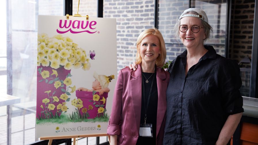 Global Marketing Manager for PanAmerican Seed and Wave Brand Manager Sarah Makiejus (L) and Anne Geddes (R).