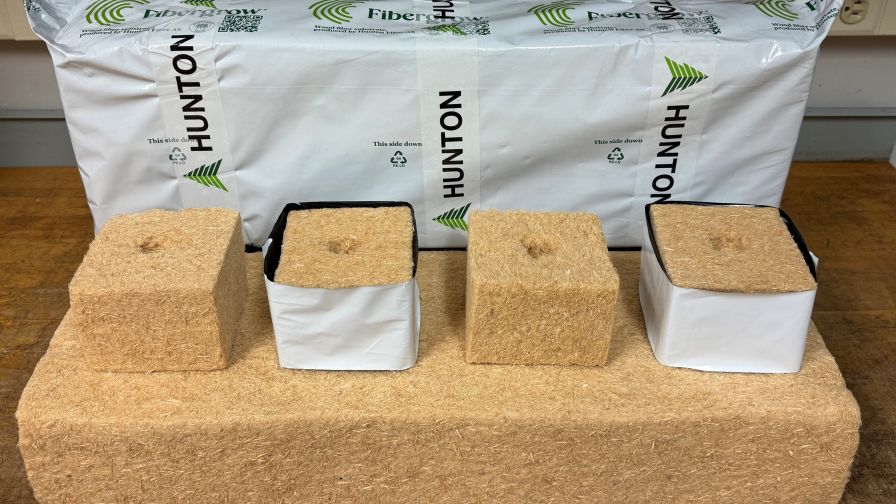 Figure 2: Slabs and blocks of an engineered wood fiber (Fibergrow) produced by Hunton in Norway.