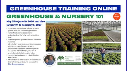 2026 Greenhouse Training Online Continues with “Greenhouse and Nursery 101”
