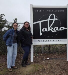 Kate Worrell, R&D Grower at Kawahara Nurseries Inc. (left) and Jill Bobbit, Trial Coordinator at Kawahara Nurseries Inc