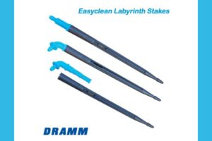 Easyclean Labyrinth Stakes move the labyrinth from the drip tube to the inside of the stake body, creating an easy access point for cleaning.