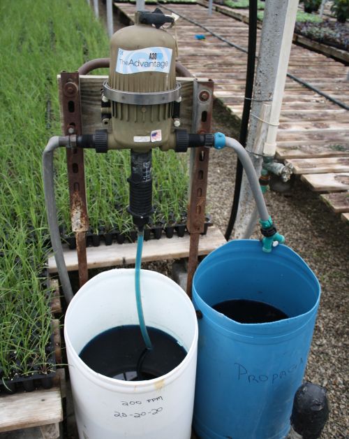 Fertilizer injectors give growers flexibility in nutrient delivery, especially when multiple injectors are used in line to manage different fertilizer blends.
