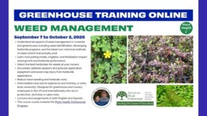 2026 Greenhouse Training Online Continues with “Weed Management”