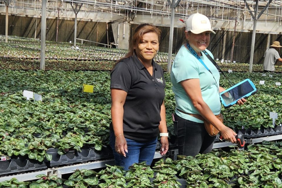 Operations Manager Blanca Castro and Rosa Rodriguez use Tagawa’s digital system to manage an operation with roughly 10,000 SKUs.