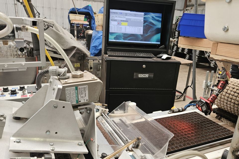 Tagawa’s seeding lines are connected to the company’s centralized production system, part of a broader shift that has made 99% of the operation paperless.
