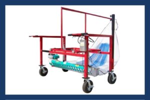 Needing only two workers to operate, the EZ Cut Trimmer provides fast and uniform results, with its adjustable frame accommodating bed sizes between 5 and 10 feet.