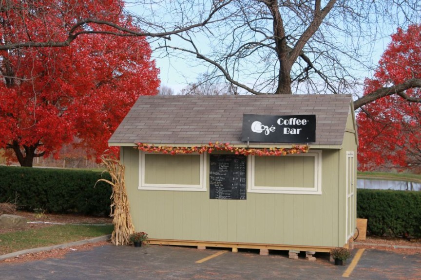 Coffee bar in the parking lot