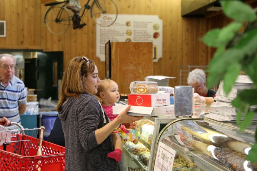 Customers at the bakery