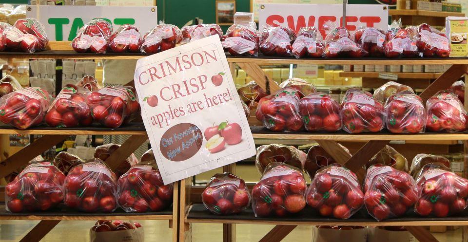 "New apples are here!" 