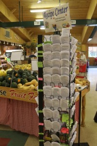 A simple take-and-go recipe center 