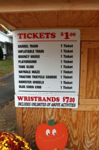 The attractions menu