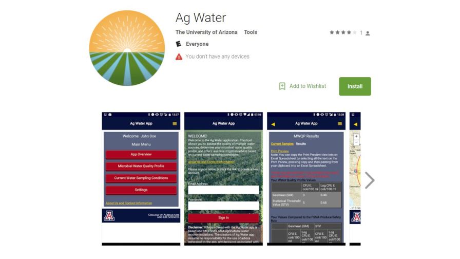 Ag Water from The University of Arizona 