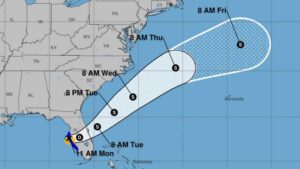 Surprise! Emily Storms Ashore in the Sunshine State